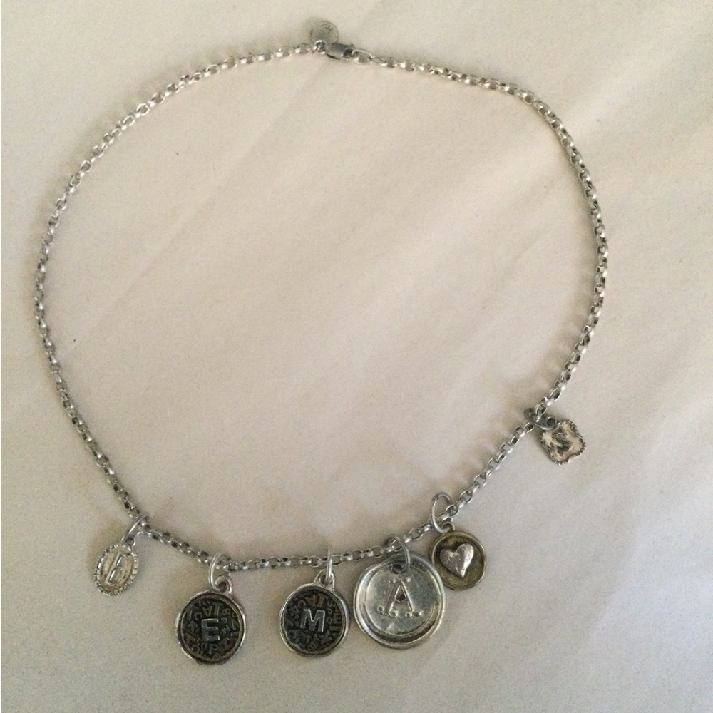 Waxing Poetic Silver Necklace with 6 charms